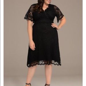 Kiyonna Black Lace Midi Dress
